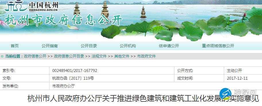 杭州绿色建筑政策